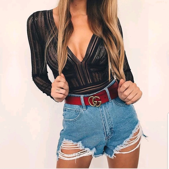 Long Sleeves Lace Bodysuit - Picture 3 of 9